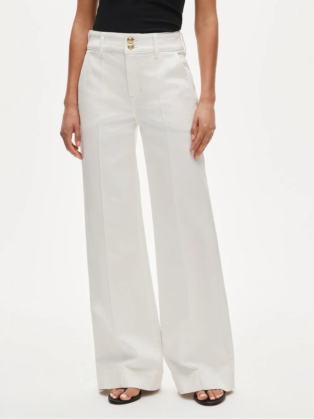 J Crew Denim trouser jean with stacked buttons